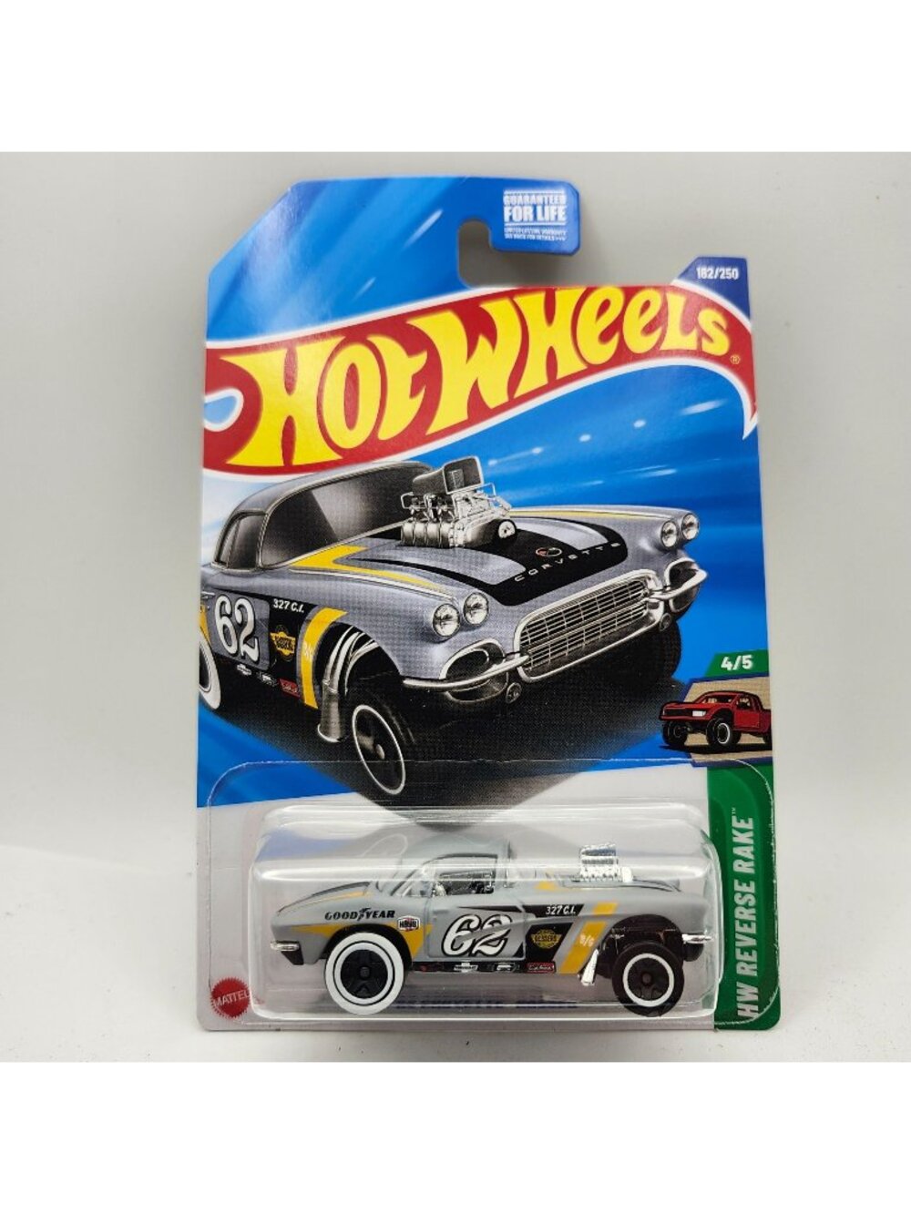 Hot Wheels '62 Corvette Gasser Primer Flat Gray HW Reverse Rake 4/5 182/250